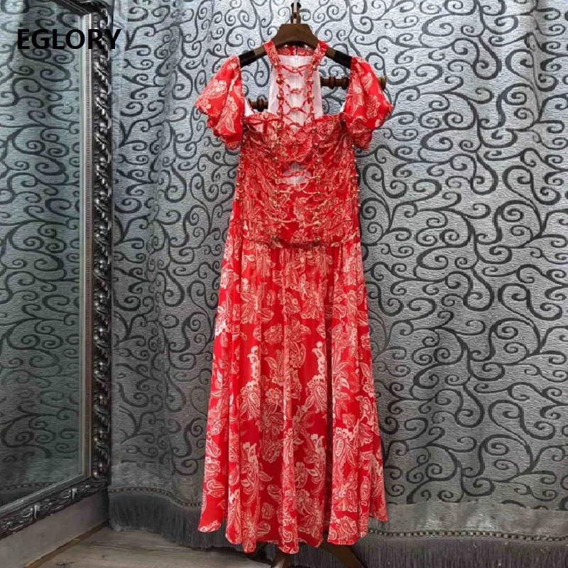 Red Party Long Dresses 2019 Summer Evening Women Stand Neck Hollow Out Cross String Beading Patchwork Short Sleeve Club Dress
Red Party Long Dresses 2019 Summer Evening Women Stand Neck Hollow Out Cross String Beading Patchwork Short Sleeve Club Dress