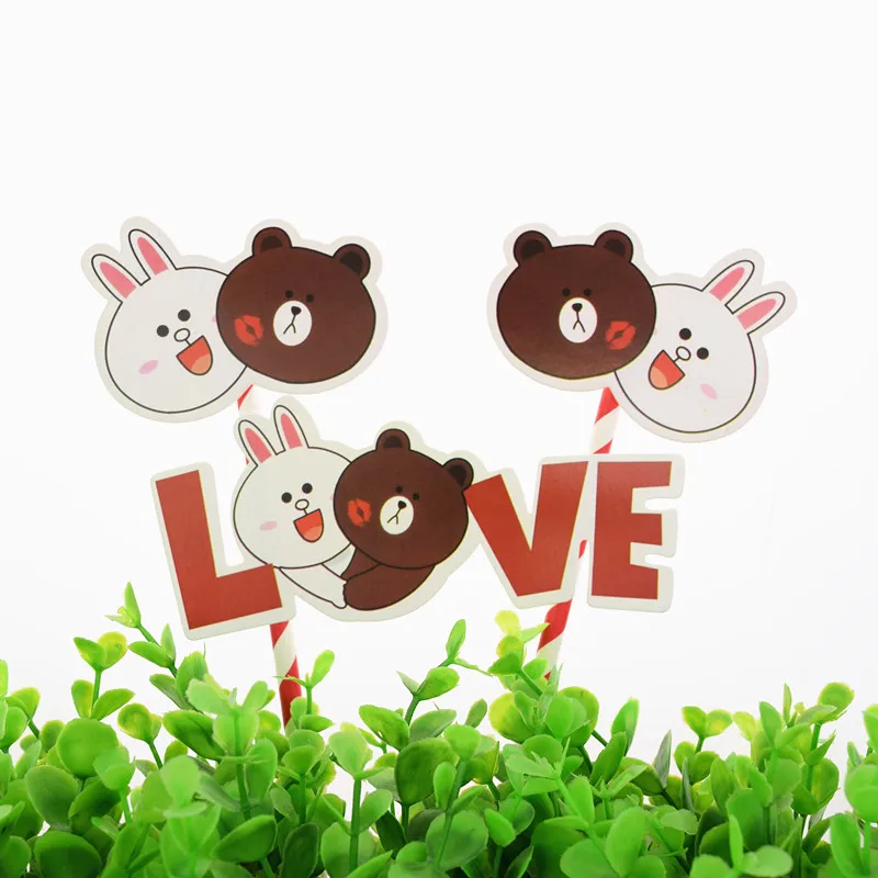 Cake Toppers Flags Kids Happy Birthday Rabbit Bear Love Cupcake Topper Wedding Bride Baby Shower Party Baking DIY Xmas Decor
Cake Toppers Flags Kids Happy Birthday Rabbit Bear Love Cupcake Topper Wedding Bride Baby Shower Party Baking DIY Xmas Decor