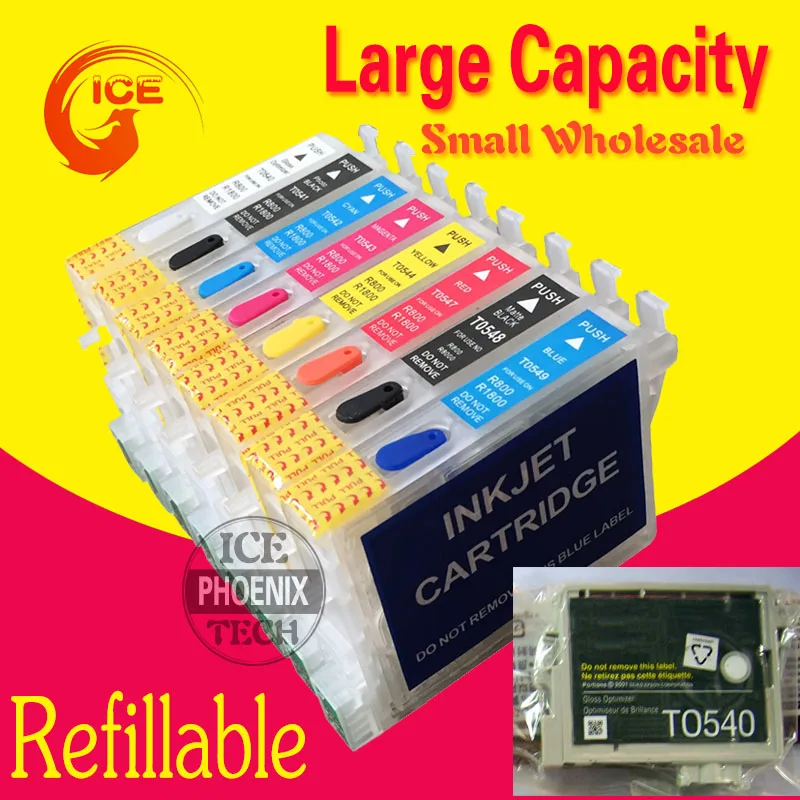 8 PCS Refillable ink cartridge for epson R800 R1800 with chip EMPTY T0540 T0541 T0542 T0543 0544 T0547 T0548 T0549
8 PCS Refillable ink cartridge for epson R800 R1800 with chip EMPTY T0540 T0541 T0542 T0543 0544 T0547 T0548 T0549