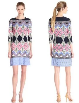 Spring and summer elegant o-neck slim digital print short-sleeve dress
Spring and summer elegant o-neck slim digital print short-sleeve dress