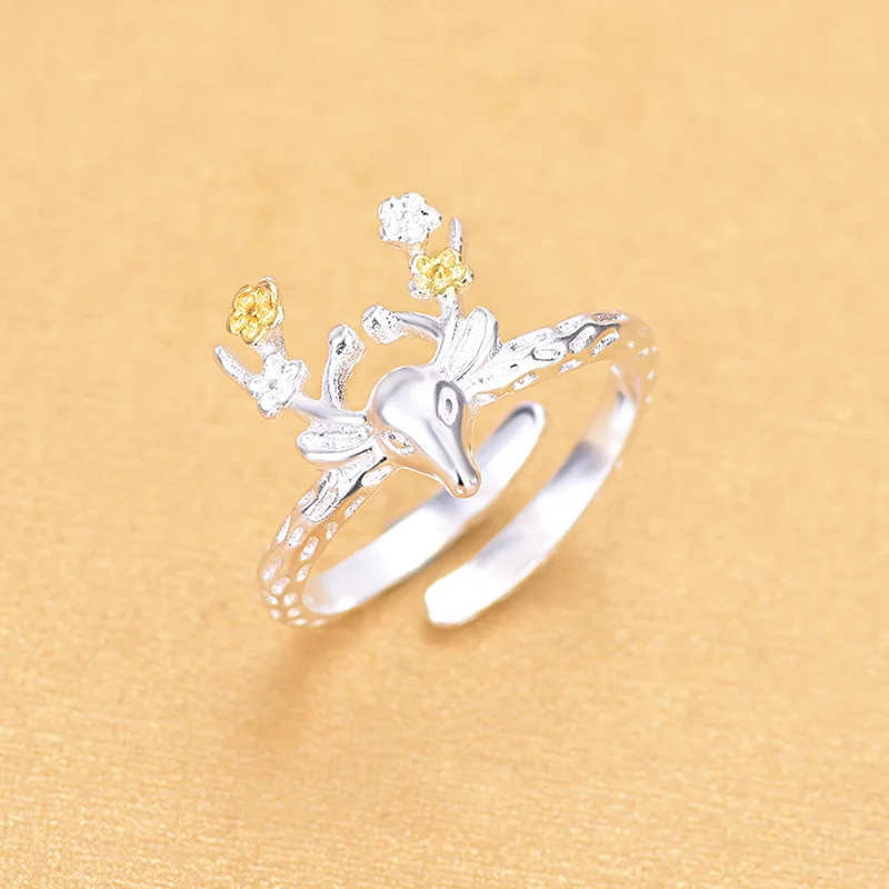 Newest Arrivals Hot Sale Fashion Gold Antler 925 Sterling Silver Open Rings Jewelry
Newest Arrivals Hot Sale Fashion Gold Antler 925 Sterling Silver Open Rings Jewelry