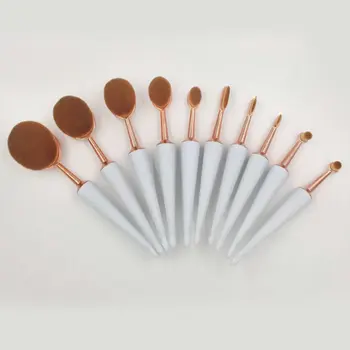 10pcs White Umbrella-type Handel Make up Beauty Tool kits Toothbrush Shape Oval Contour Powder Blush Foundation Brush
10pcs White Umbrella-type Handel Make up Beauty Tool kits Toothbrush Shape Oval Contour Powder Blush Foundation Brush