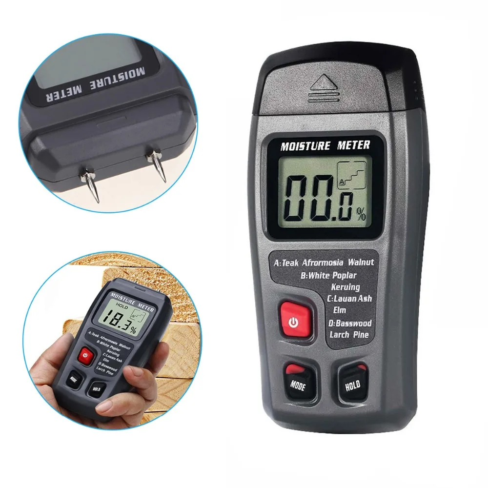 Digital LCD display screen Wood Moisture Meter 2 Pin Humidity Meter Damp Detector Tester Sensor Resolution One thousand percent
Digital LCD display screen Wood Moisture Meter 2 Pin Humidity Meter Damp Detector Tester Sensor Resolution One thousand percent