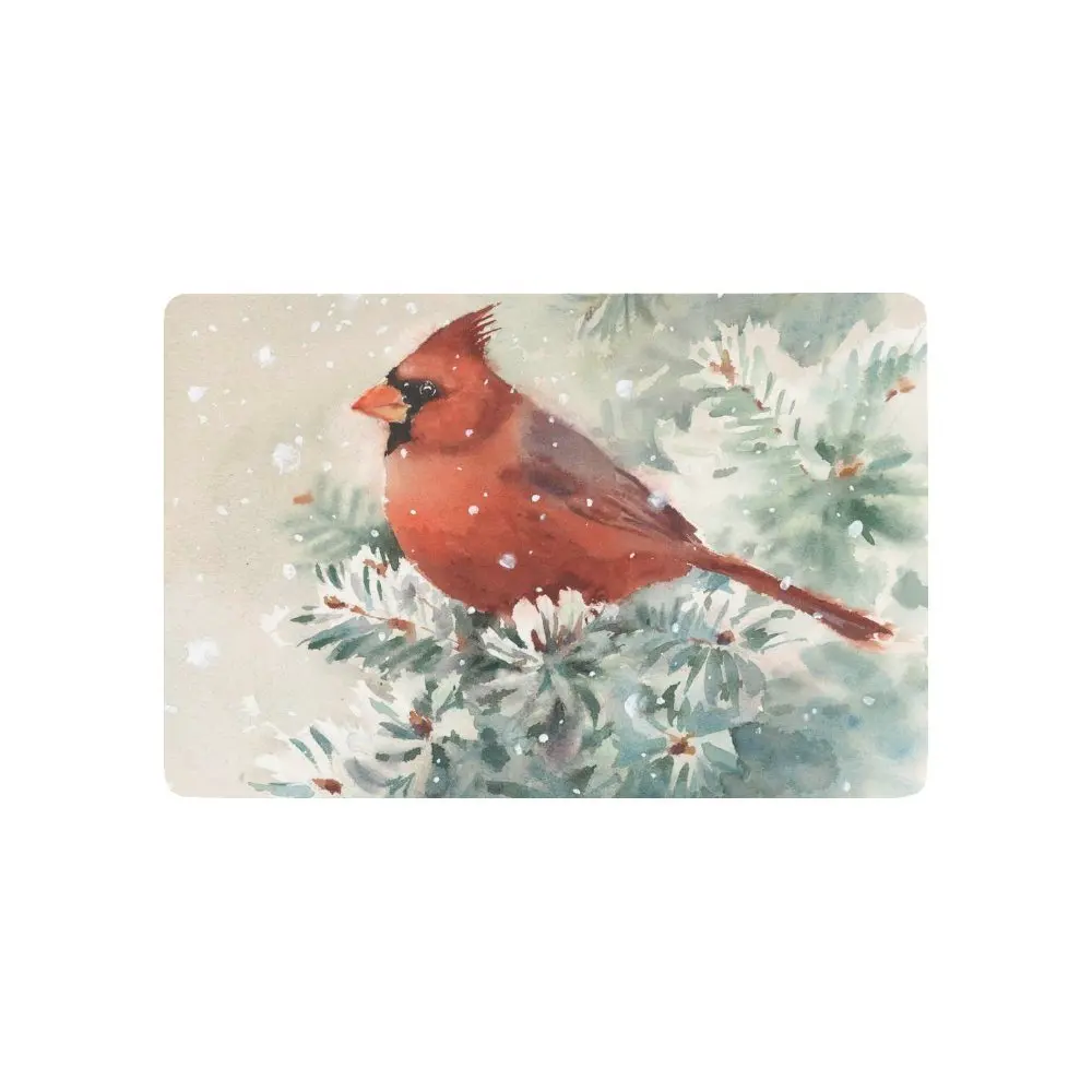 Watercolor Painting Anti Slip Door Mat Home Decor Animal Cardinal