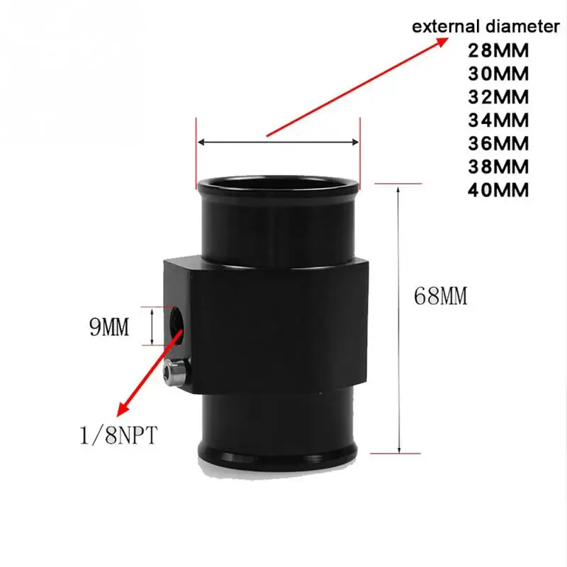 28/32/34/40mm Car Water Temp Joint Pipe Radiator Hose Temperature Gauge Sensor Adapter Black
28/32/34/40mm Car Water Temp Joint Pipe Radiator Hose Temperature Gauge Sensor Adapter Black