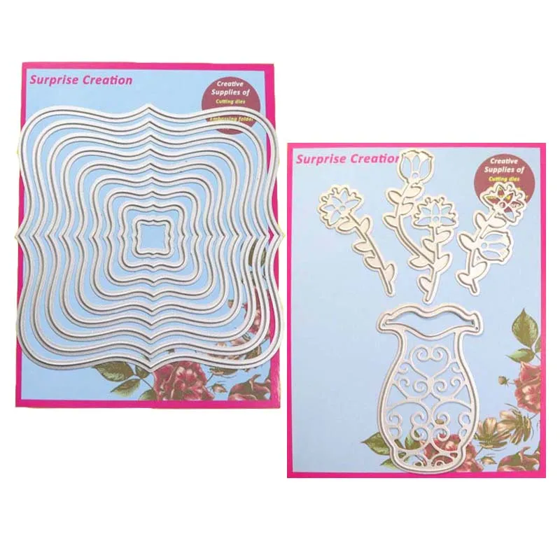 Surprise Creation 2-Set Combination dies Vase & Wave squares Cardmaking & Scrapbooking
Surprise Creation 2-Set Combination dies Vase & Wave squares Cardmaking & Scrapbooking