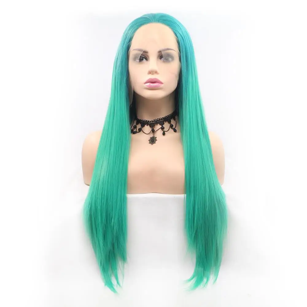 High Temperature Fiber Hair Synthetic Wig Green Silk Straight 26"Inches 150% Density Synthetic 13x3 Lace Front Wigs Venvee
High Temperature Fiber Hair Synthetic Wig Green Silk Straight 26"Inches 150% Density Synthetic 13x3 Lace Front Wigs Venvee