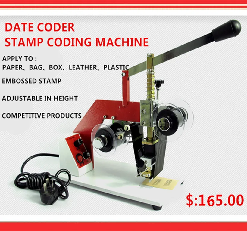 Freeshipping Manual hot stamping tool expiration date codes printing machine thermal ribbon printer plastic bags Steel seal code
Freeshipping Manual hot stamping tool expiration date codes printing machine thermal ribbon printer plastic bags Steel seal code