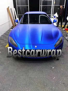 New Satin Chrome frozen blue Vinyl For Car Wrap with air bubble Free For Luxury Vehicle Covering foil air release 1.52x20m/Roll
New Satin Chrome frozen blue Vinyl For Car Wrap with air bubble Free For Luxury Vehicle Covering foil air release 1.52x20m/Roll