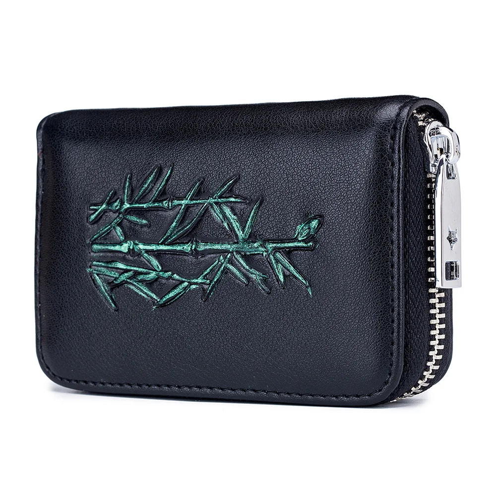 MELOVO Women's Genuine Leather Zipper Card & ID Holders Vintage Floral Card Card Holders Keyring HL71662
MELOVO Women's Genuine Leather Zipper Card & ID Holders Vintage Floral Card Card Holders Keyring HL71662