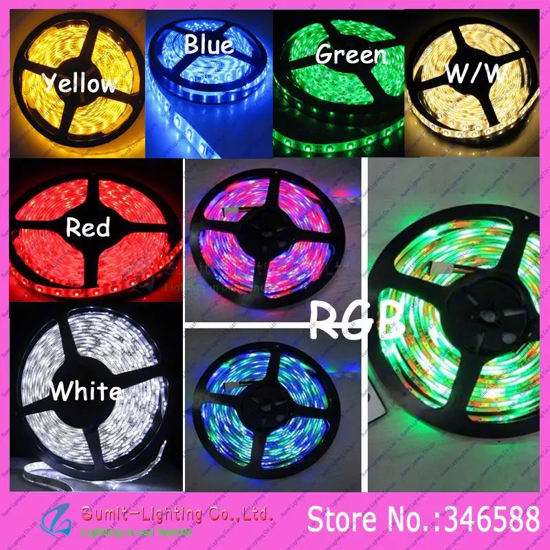 5M/Roll 300LED 3528SMD DC12V 60led/m Flexible LED Strip IP65 Epoxy Resin Waterproof, white/warm white/blue/green/red/yellow/RGB
5M/Roll 300LED 3528SMD DC12V 60led/m Flexible LED Strip IP65 Epoxy Resin Waterproof, white/warm white/blue/green/red/yellow/RGB
