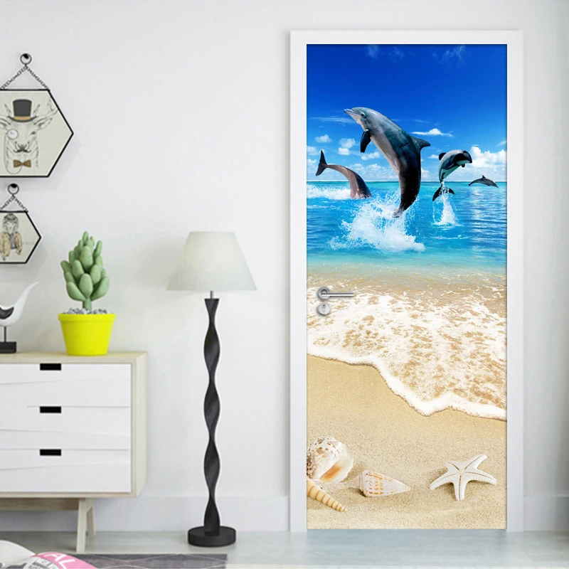 3D Photo Wallpaper Sandy Beach Shell Starfish Dolphin Poster Wall Mural DIY Self-adhesive Door Sticker Living Room Children Room 
3D Photo Wallpaper Sandy Beach Shell Starfish Dolphin Poster Wall Mural DIY Self-adhesive Door Sticker Living Room Children Room