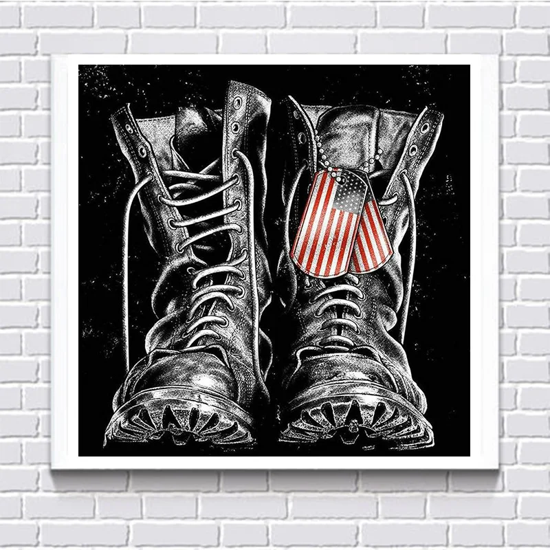5D DIY Full Round Diamond Painting Military Shoes Mosaic Pattern Cross Stitch Square Rhinestone Crafts Home Decoration Mural
5D DIY Full Round Diamond Painting Military Shoes Mosaic Pattern Cross Stitch Square Rhinestone Crafts Home Decoration Mural