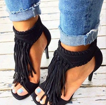 Ladies Shoes Woman Chaussure Thin High Heels Women Summer Sandals Pumps Zapatos Mujer Sapato Peep Toe Tassel Fringe Zip F181661
Ladies Shoes Woman Chaussure Thin High Heels Women Summer Sandals Pumps Zapatos Mujer Sapato Peep Toe Tassel Fringe Zip F181661