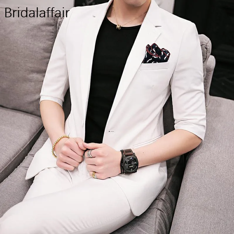 Wonderful Men Suit Slim Fit Tailored Suits Short Sleeve Tuxedo for Wedding Prom 2 Pieces Mens Formal Wear Suits (Jacket+Pants)
Wonderful Men Suit Slim Fit Tailored Suits Short Sleeve Tuxedo for Wedding Prom 2 Pieces Mens Formal Wear Suits (Jacket+Pants)