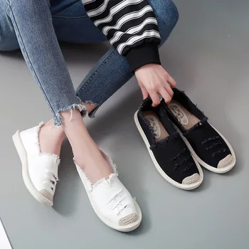 Dropshipping Women Flats Shoes Slip On Casual Ladies Canvas Flats Lazy Loafers Breathable Female Espadrilles XXZ25 
Dropshipping Women Flats Shoes Slip On Casual Ladies Canvas Flats Lazy Loafers Breathable Female Espadrilles XXZ25