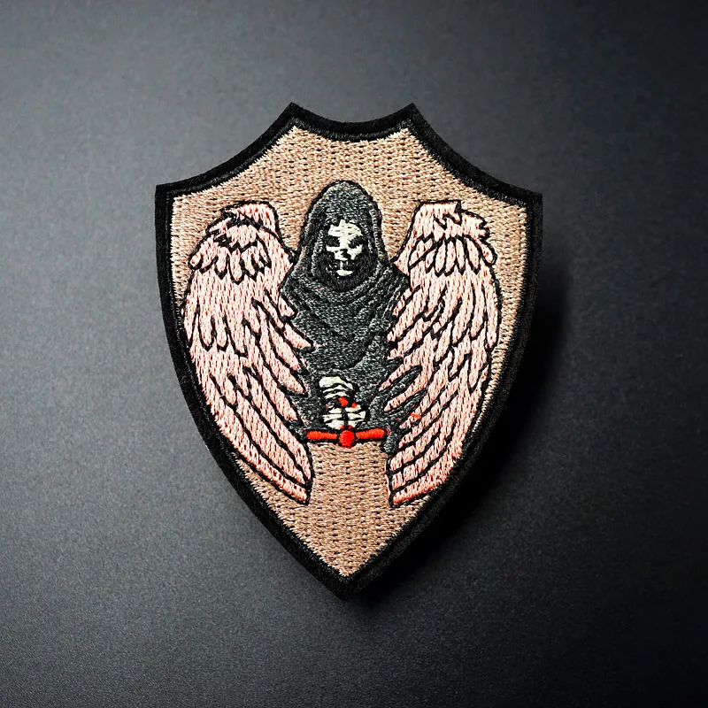 Death Size:6.0x7.8cm Embroidered Patch for Clothing Iron on Sew Applique Cute Fabric Clothes Shoes Bags Decoration Patches
Death Size:6.0x7.8cm Embroidered Patch for Clothing Iron on Sew Applique Cute Fabric Clothes Shoes Bags Decoration Patches