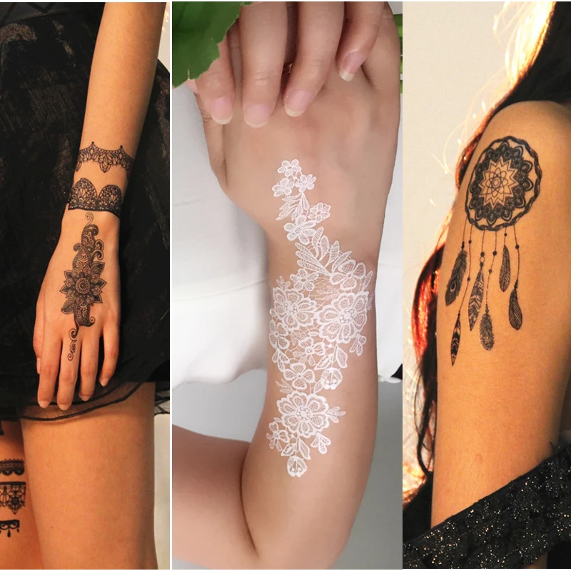 1piece body painting white black henna tattoo fake new lace flash Arabic Indian rose butterfly wedding art paint on hand arm
1piece body painting white black henna tattoo fake new lace flash Arabic Indian rose butterfly wedding art paint on hand arm