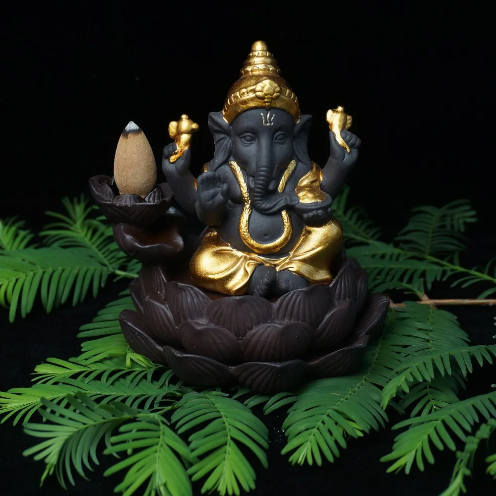 Ceramic backflow incense burner elephant god incense base home decor ganesha purple sand sandalwood figurines
Ceramic backflow incense burner elephant god incense base home decor ganesha purple sand sandalwood figurines