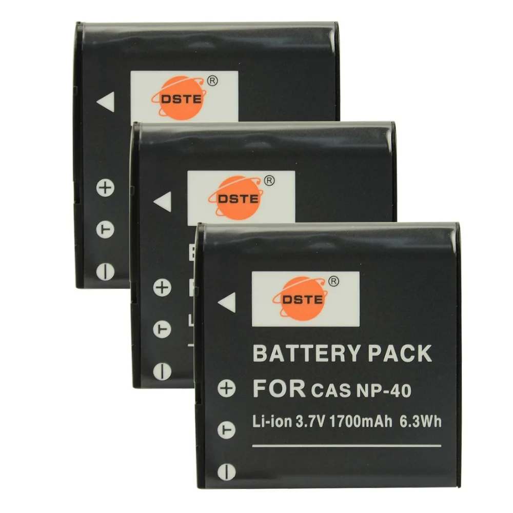 DSTE 3PCS NP-40 Rechargeable Battery for Casio EX-Z40 Z50 Z55 EX-Z57 XG-1 Camera
DSTE 3PCS NP-40 Rechargeable Battery for Casio EX-Z40 Z50 Z55 EX-Z57 XG-1 Camera