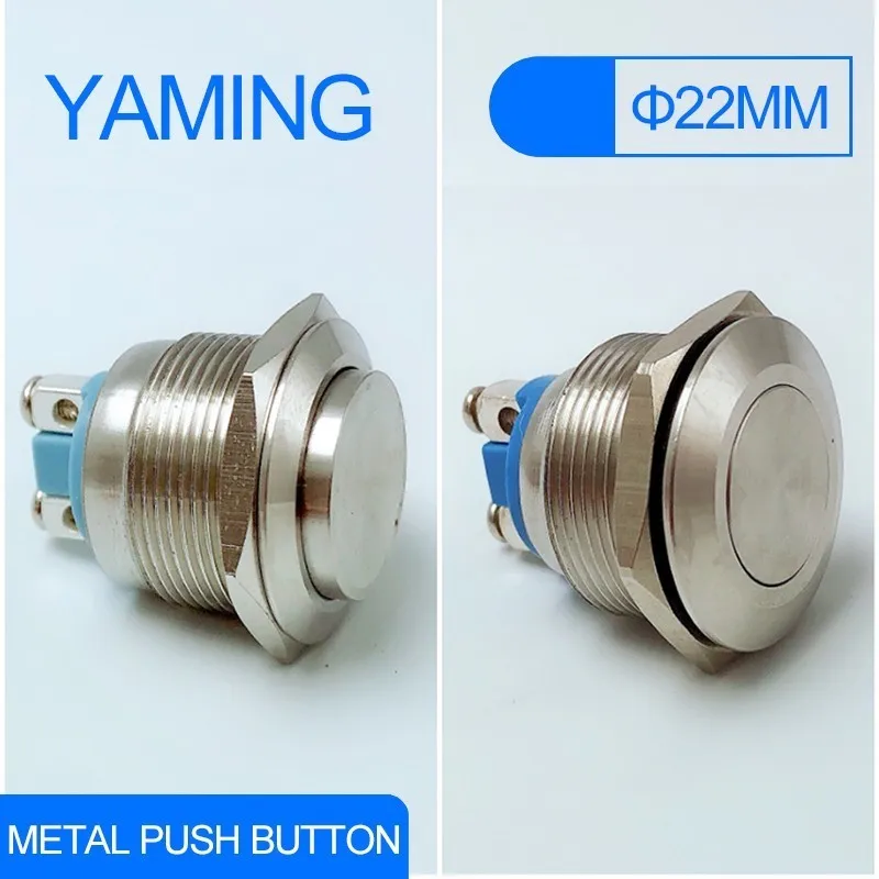22mm Metal push button waterproof stainless steel switch with screws press button 1NO momentary domed Doorbell High/Flat/Ball
22mm Metal push button waterproof stainless steel switch with screws press button 1NO momentary domed Doorbell High/Flat/Ball