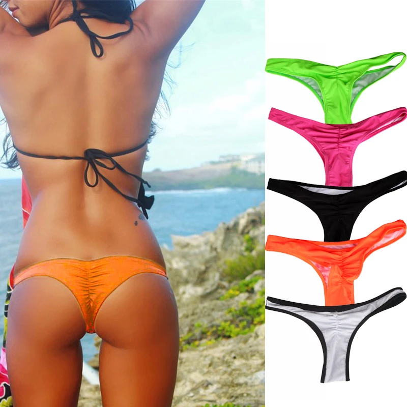 Fashion Summer Sexy Bikini Thong Bottom Pleated Swimming Briefs Women Underwear Black Beach Sexy Briefs Brazilian Bikini Thong
Fashion Summer Sexy Bikini Thong Bottom Pleated Swimming Briefs Women Underwear Black Beach Sexy Briefs Brazilian Bikini Thong