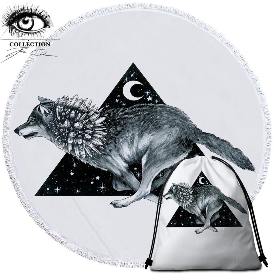 Wolf Running by Pixie Cold Art Round Beach Towel Moon Star Tapestry Rock Crystal Toalla White Bath Towel 150cm Animal Picnic Mat
Wolf Running by Pixie Cold Art Round Beach Towel Moon Star Tapestry Rock Crystal Toalla White Bath Towel 150cm Animal Picnic Mat