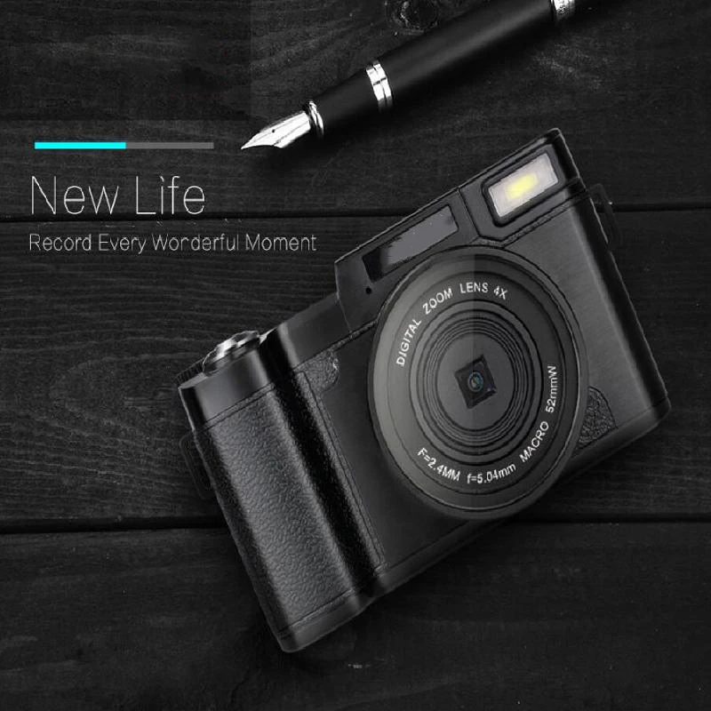 MEMTEQ 3" TFT LCD Full HD 24MP Digital Camera Video 1080P Camcorder CMOS Video Lens + Filter Mini Digital Camera