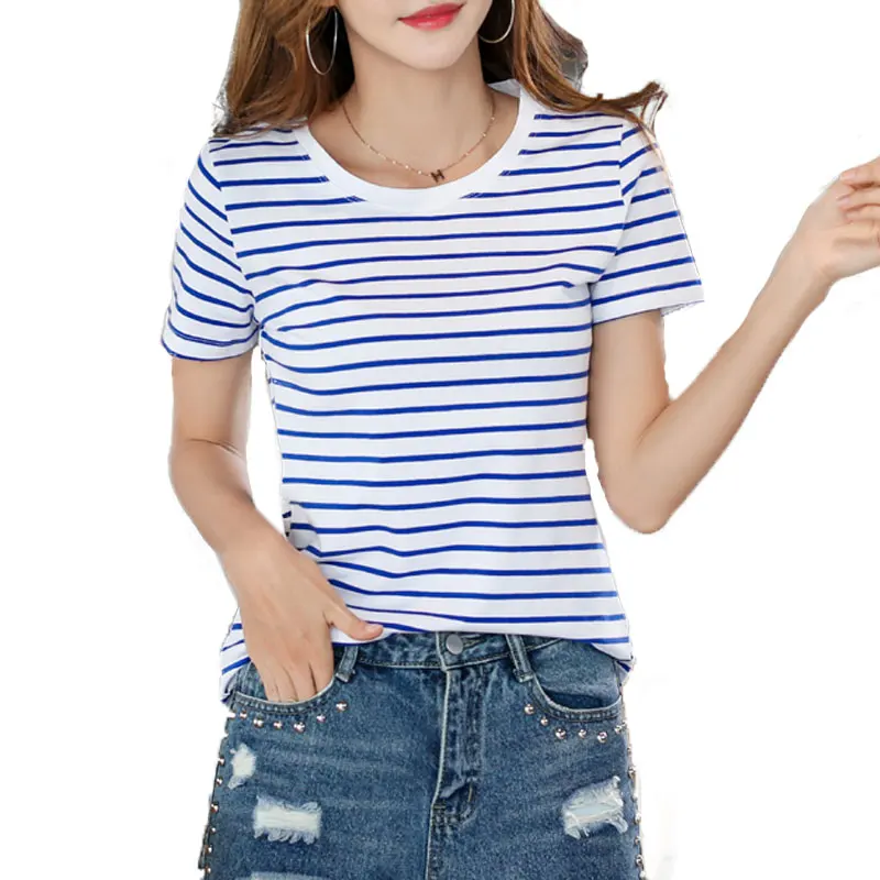 Volocean 2019 Cotton Woman T Shirt Summer T-shirts For Women Striped Female T-shirt Casual O-neck Top Tee
Volocean 2019 Cotton Woman T Shirt Summer T-shirts For Women Striped Female T-shirt Casual O-neck Top Tee