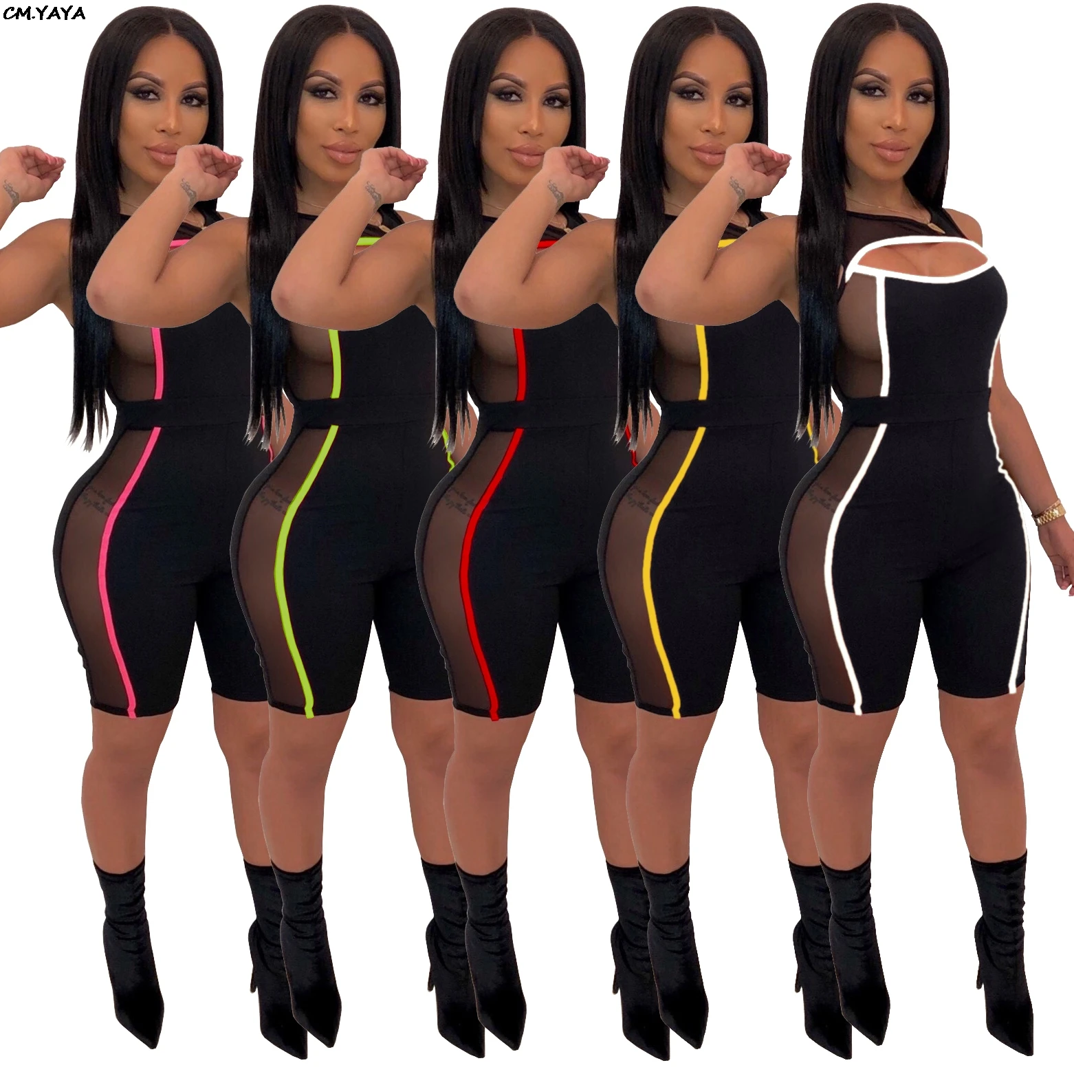 2019 women sleeveless stripes splicing sleeveless bodycon skinny playsuit sexy moto biker knee length jumpsuit romper GLSMR9219
2019 women sleeveless stripes splicing sleeveless bodycon skinny playsuit sexy moto biker knee length jumpsuit romper GLSMR9219