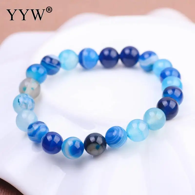 YYW Single Elastic Circle Natural Lace Agata Bracelet 6/8mm Real Rose Green Blue Stones Beaded Bracelet Jewelry Pulsera Women
YYW Single Elastic Circle Natural Lace Agata Bracelet 6/8mm Real Rose Green Blue Stones Beaded Bracelet Jewelry Pulsera Women