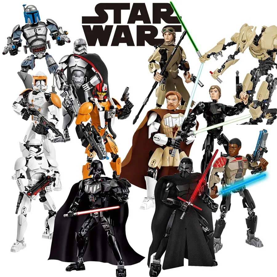 Star Wars Force Awakens Darth Vader General Grievous Clone Commander Stormtrooper Buildable Action Figure Model Block Toys KSZ
Star Wars Force Awakens Darth Vader General Grievous Clone Commander Stormtrooper Buildable Action Figure Model Block Toys KSZ