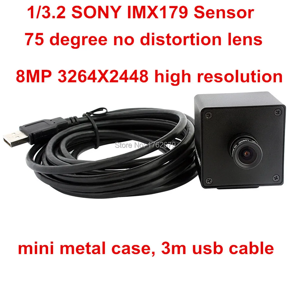 No distortion 8.0megapixel 3264X2448 HD camera usb Security Protection camera SONY IMX179 CMOS micro mini box camera module