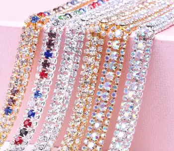 1 Meter 3 Rows 1cm Width Crystal Beads Chain For Wedding Cake Banding Trim Cake Ribbon Decoration Craft
1 Meter 3 Rows 1cm Width Crystal Beads Chain For Wedding Cake Banding Trim Cake Ribbon Decoration Craft