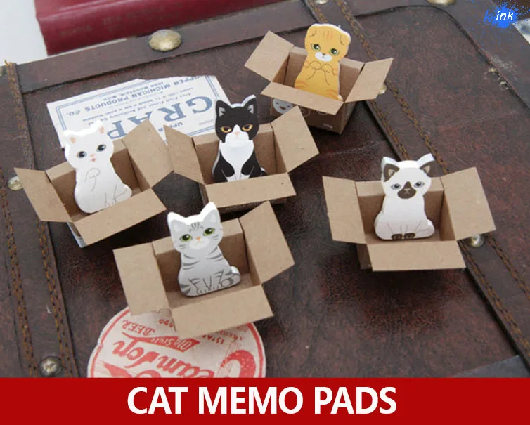 50pcs / lot Kawaii box cat sticky notes , cute cat stickers as memo pad as Korean school stationary for diary memo memo notepads
50pcs / lot Kawaii box cat sticky notes , cute cat stickers as memo pad as Korean school stationary for diary memo memo notepads