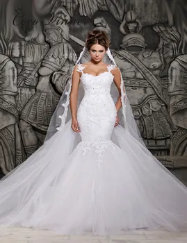 Sleeveless Detachable Train African Mermaid Wedding Dresses 2020 Illusion Back Crystal Beading Plus Size Wedding Dress W0014
Sleeveless Detachable Train African Mermaid Wedding Dresses 2020 Illusion Back Crystal Beading Plus Size Wedding Dress W0014