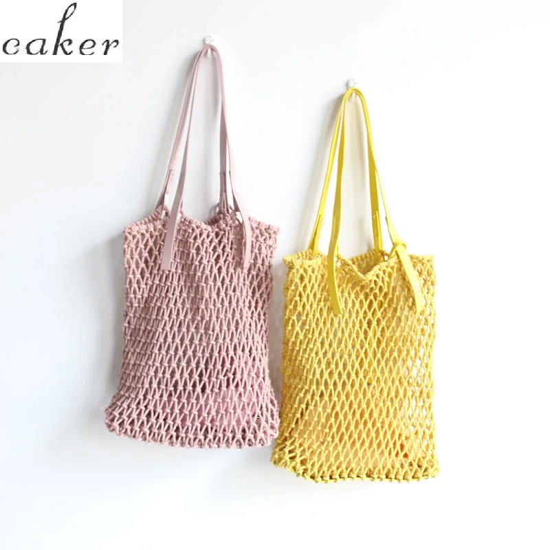 Caker Brand 2019 Women Large Big hollow straw bags summer casual beach bags wholesale
Caker Brand 2019 Women Large Big hollow straw bags summer casual beach bags wholesale