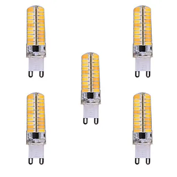 

BEEFORO 5 pcs G4 E14 G9 7 W 5730 smd 80LED Dimmable 650 LM Warm White/Cold White LED Corn Bulbs LAMP SHE spotlight lamp 110V