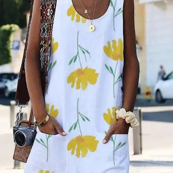 Large size Women's Dresses 2019 summer new fashion print round neck sleeveless Dresses
Large size Women's Dresses 2019 summer new fashion print round neck sleeveless Dresses