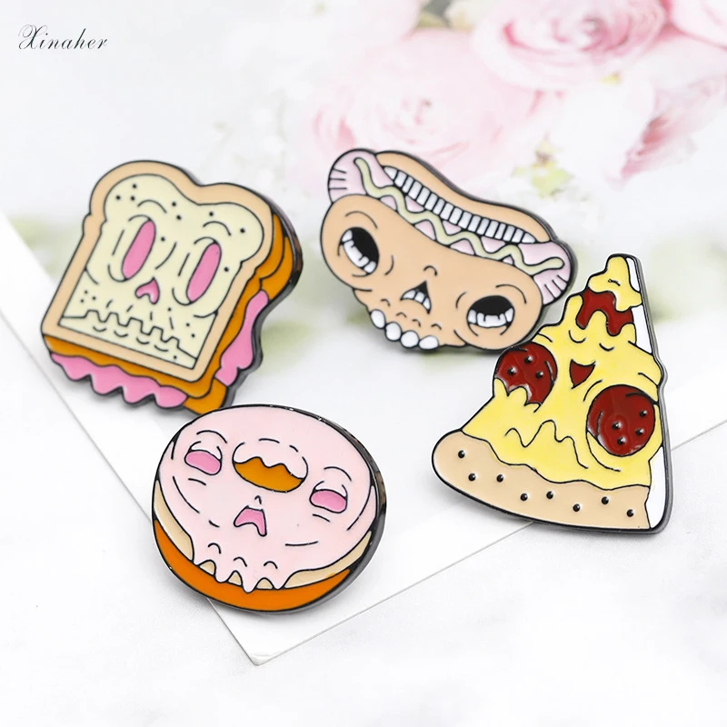 1pc cute Hamburger pizza hot dog doughnuts brooch button pins denim jacket pin jewelry decoration badge for clothes lapel pins
1pc cute Hamburger pizza hot dog doughnuts brooch button pins denim jacket pin jewelry decoration badge for clothes lapel pins