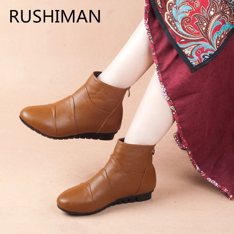 RushiMan winter boots women New comfortable flat cotton shoes with simple anti-slip pregnant leather platform boost size35-41
RushiMan winter boots women New comfortable flat cotton shoes with simple anti-slip pregnant leather platform boost size35-41