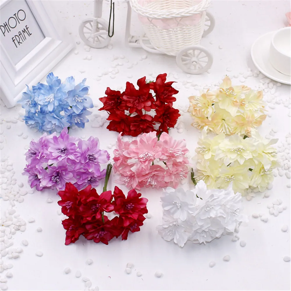 6pcs/lot 4.5cm Cheap Silk Artificial Lily Flower Bouquet For Wedding Decoration Diy Wreath Scrapbooking Supplies Craft Flower
6pcs/lot 4.5cm Cheap Silk Artificial Lily Flower Bouquet For Wedding Decoration Diy Wreath Scrapbooking Supplies Craft Flower