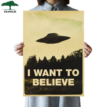DLKKLB Vintage Classic Movie The Poster I Want To Believe Poster Bar Cafe Home Kraft Paper Decorative paintings Wall Sticker
DLKKLB Vintage Classic Movie The Poster I Want To Believe Poster Bar Cafe Home Kraft Paper Decorative paintings Wall Sticker