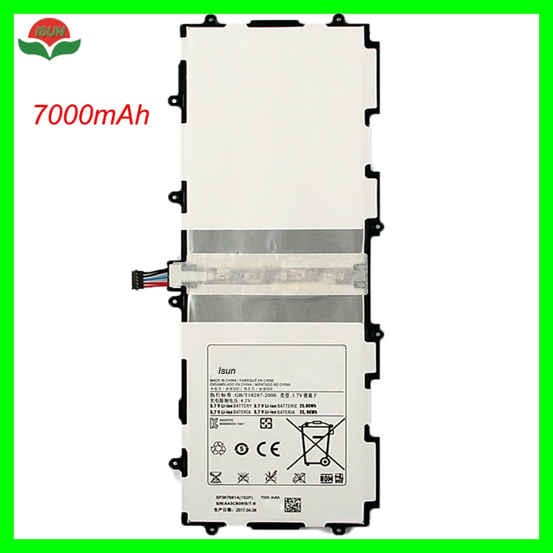 2pcs/lot SP3676B1A 1S2P 7000mAh Battery For Samsung Galaxy Note 10.1 Tab 2 P5100 P5110 P7500 P7510 N8000 N8010 Batteria
2pcs/lot SP3676B1A 1S2P 7000mAh Battery For Samsung Galaxy Note 10.1 Tab 2 P5100 P5110 P7500 P7510 N8000 N8010 Batteria