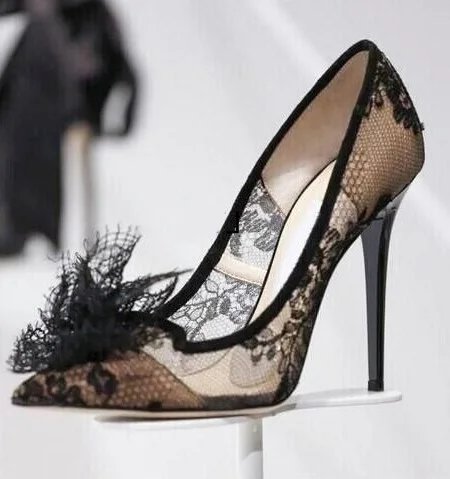 Sexy Black Lace Mesh High Heels Pumps Pointed Toe Women Lace Flower Pointy Stiletto Heel Pumps Fashion Slip-on Women Dress Shoes
Sexy Black Lace Mesh High Heels Pumps Pointed Toe Women Lace Flower Pointy Stiletto Heel Pumps Fashion Slip-on Women Dress Shoes