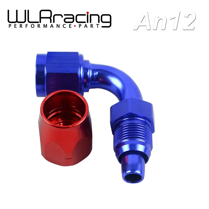 

WLR RACING - 12AN 12 AN 90 DEGREE SWIVEL OIL FUEL GAS LINE HOSE END FITTING ADAPTOR CUTTER STYLE WLR-SL3090-12-311