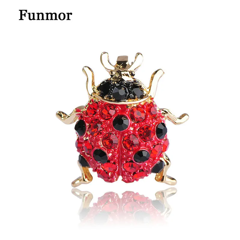 Funmor Little Ladybug Brooches For Women Kids Gold-color Red Rhinestone Small Size Beetle Insect Brooch Collar Pins Joyeria
Funmor Little Ladybug Brooches For Women Kids Gold-color Red Rhinestone Small Size Beetle Insect Brooch Collar Pins Joyeria
