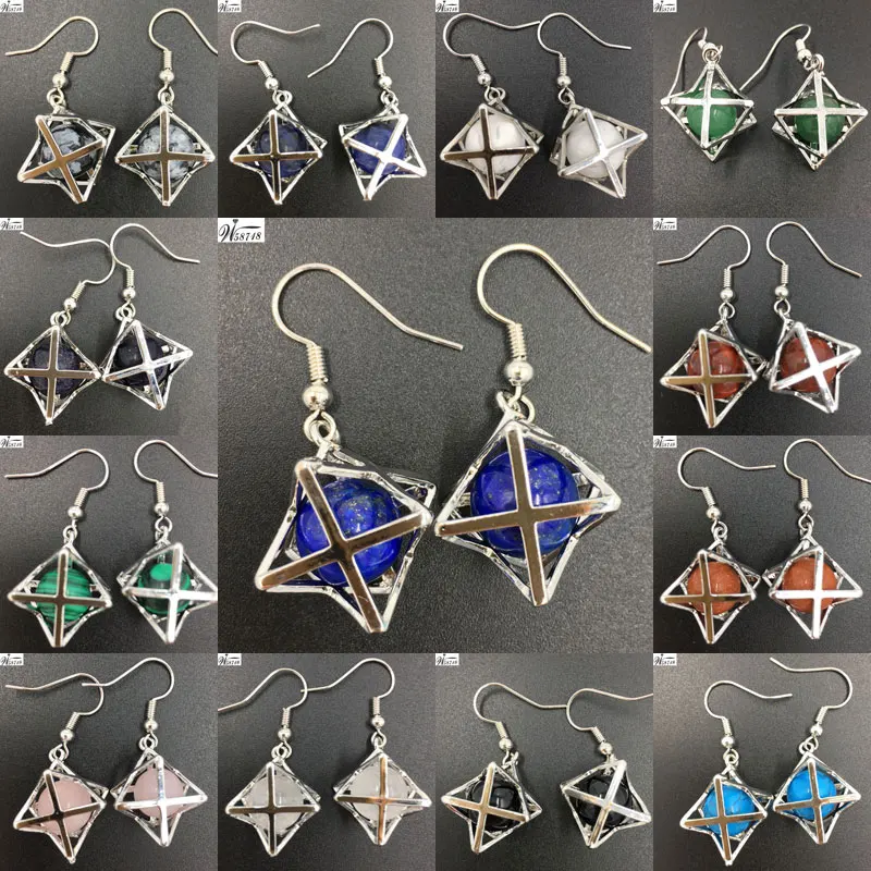 Aventurine Carnelian Crystal Malachite Lapis Lazuli Jaspe Howlite Blue Sand Goldstone Dangle Earring WB663
Aventurine Carnelian Crystal Malachite Lapis Lazuli Jaspe Howlite Blue Sand Goldstone Dangle Earring WB663