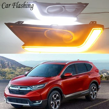 Car Flashing 1Set 12V ABS LED For Honda CRV CR-V 2017 2018 DRL Daytime Running Light Daylight With Yellow Turn Signal Lamp
Car Flashing 1Set 12V ABS LED For Honda CRV CR-V 2017 2018 DRL Daytime Running Light Daylight With Yellow Turn Signal Lamp