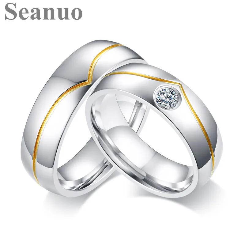 Seanuo New Style Wedding Rings for Women Man Stainless Steel Promise Love Girlfriend Boyfriend Dating Anel Gifts
Seanuo New Style Wedding Rings for Women Man Stainless Steel Promise Love Girlfriend Boyfriend Dating Anel Gifts
